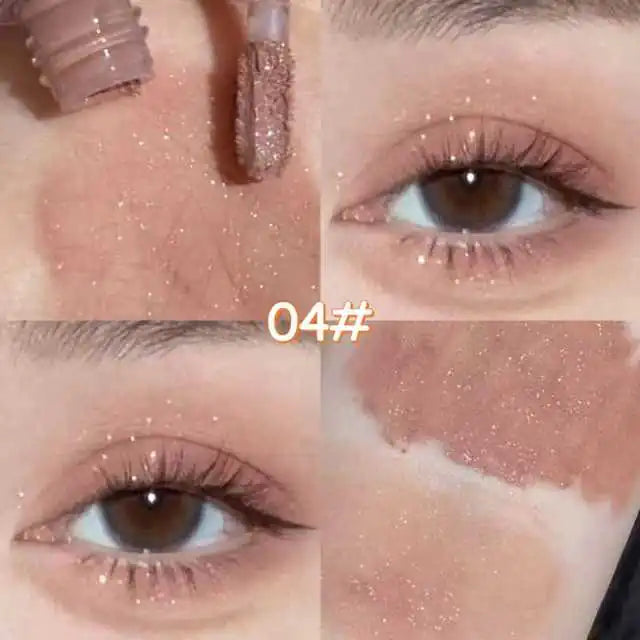 Brown Glitter Eyeshadow Stick and Contour Cream Makeup
