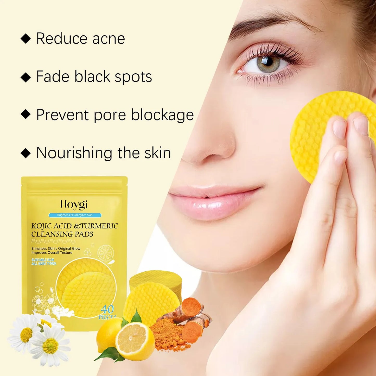 Turmeric Cleansing Pads – Exfoliating & Makeup Remover