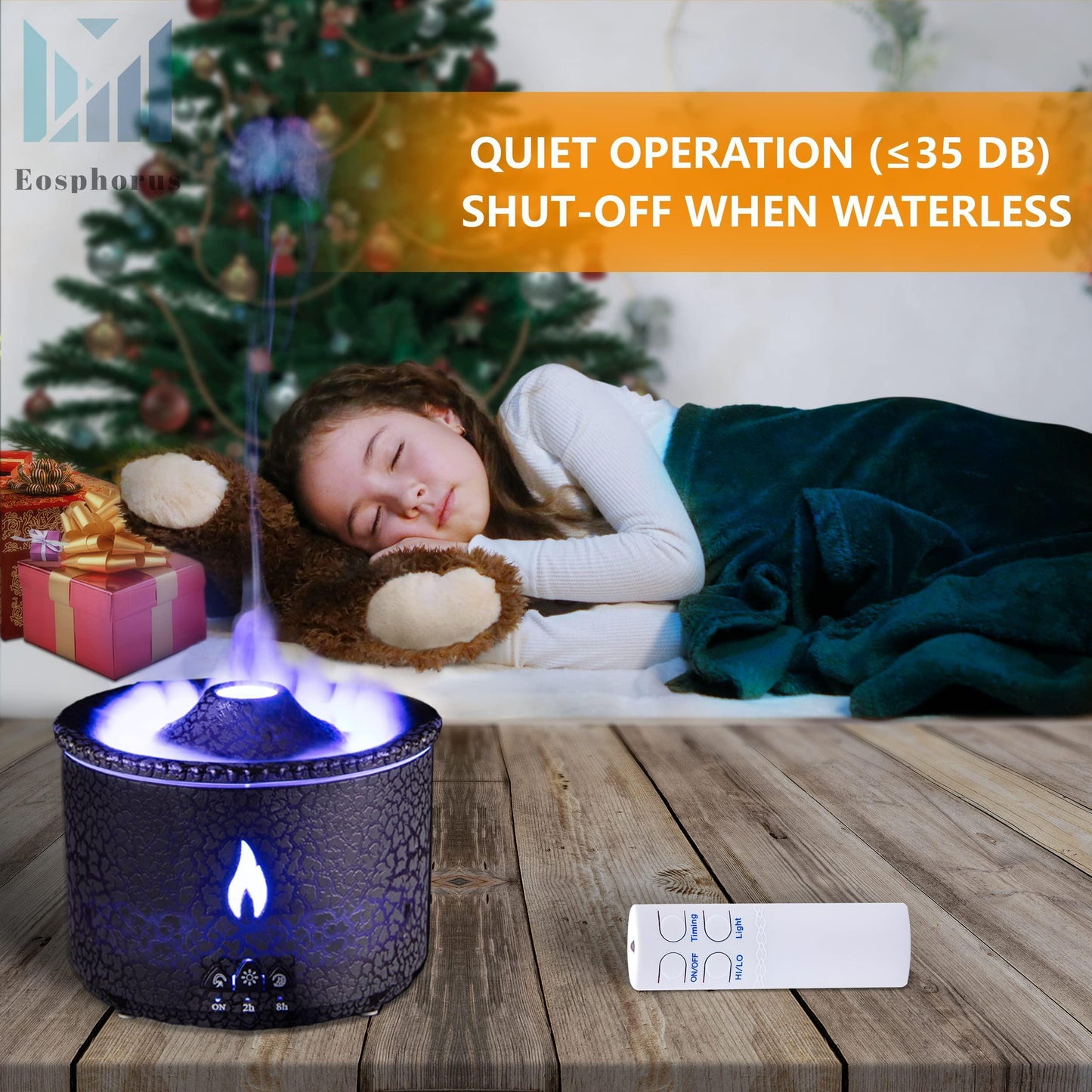 Volcano Diffuser for Essential Oils Aromatherapy Humidifier Diffuser Black 360ml