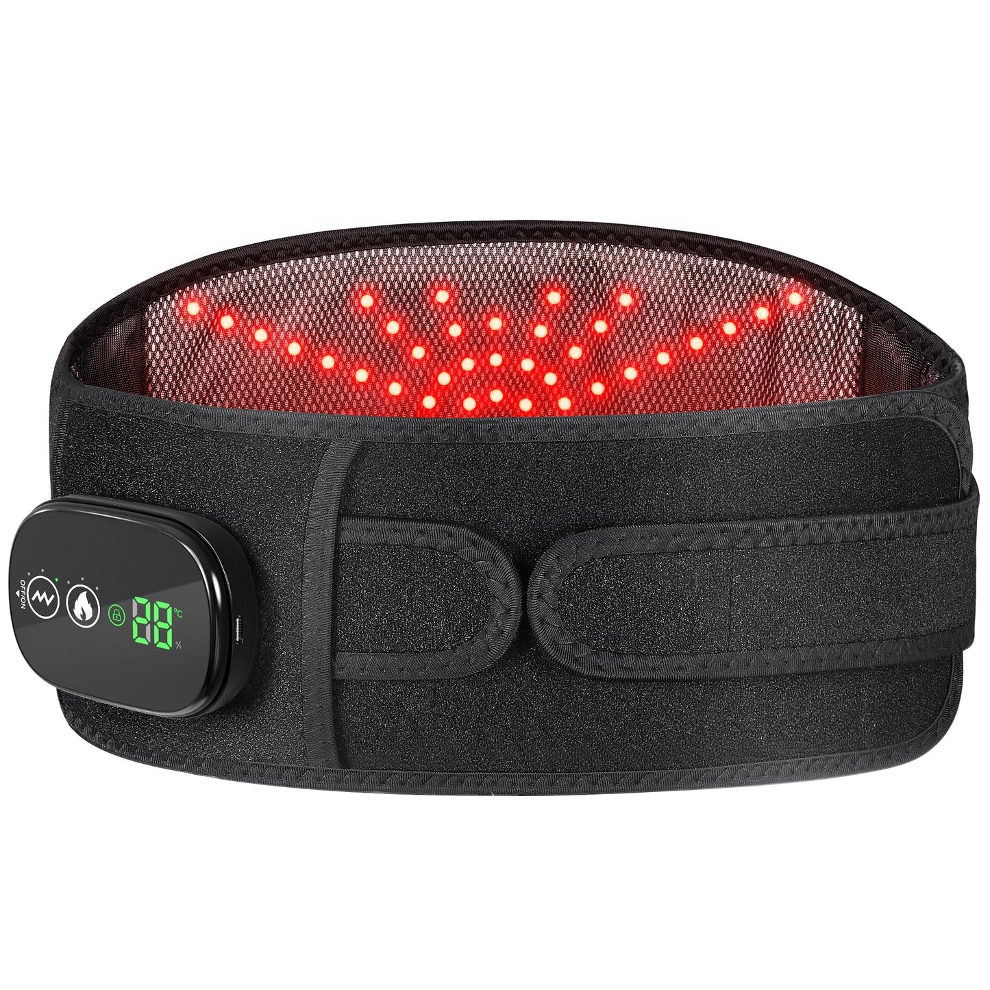 YUANBO Heated Back Massager with 3 Heating & 3 Vibration Modes Cordless Heating Pad for Back Heated Back Brace Gifts for Family Men Women