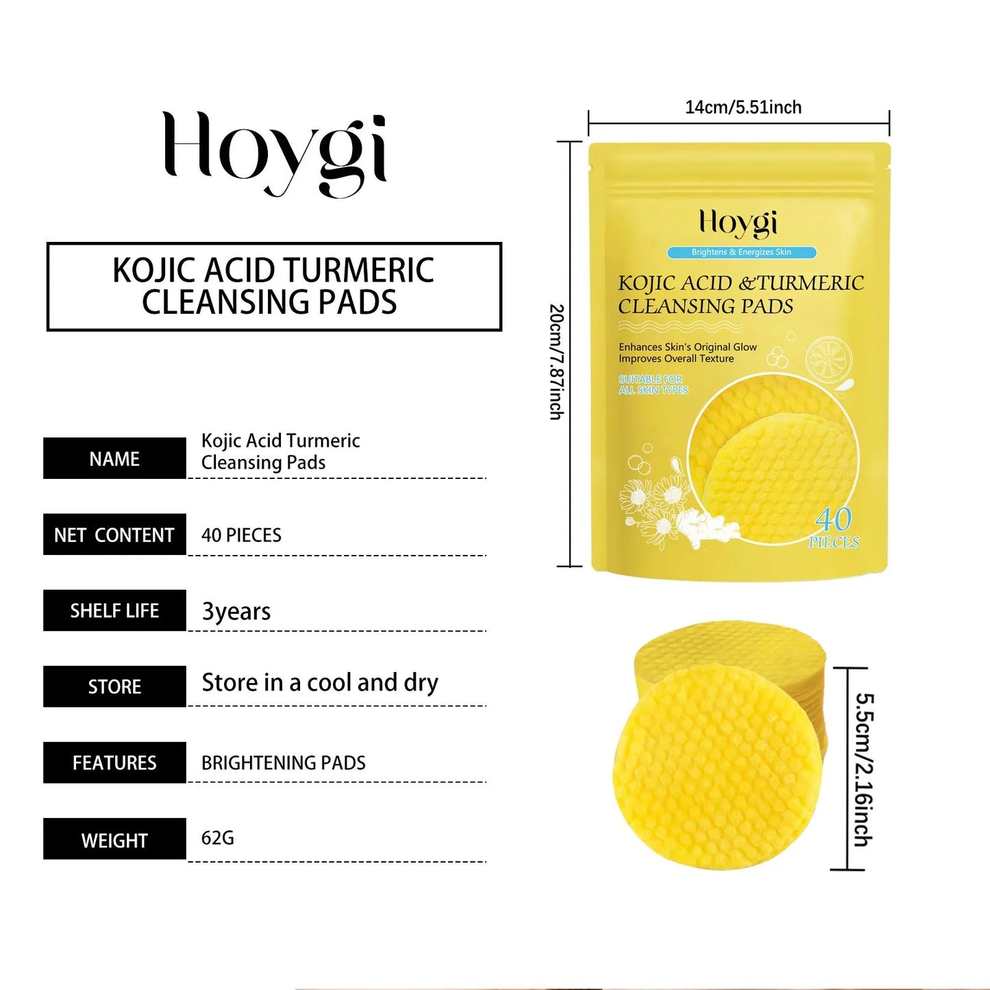 Turmeric Cleansing Pads – Exfoliating & Makeup Remover